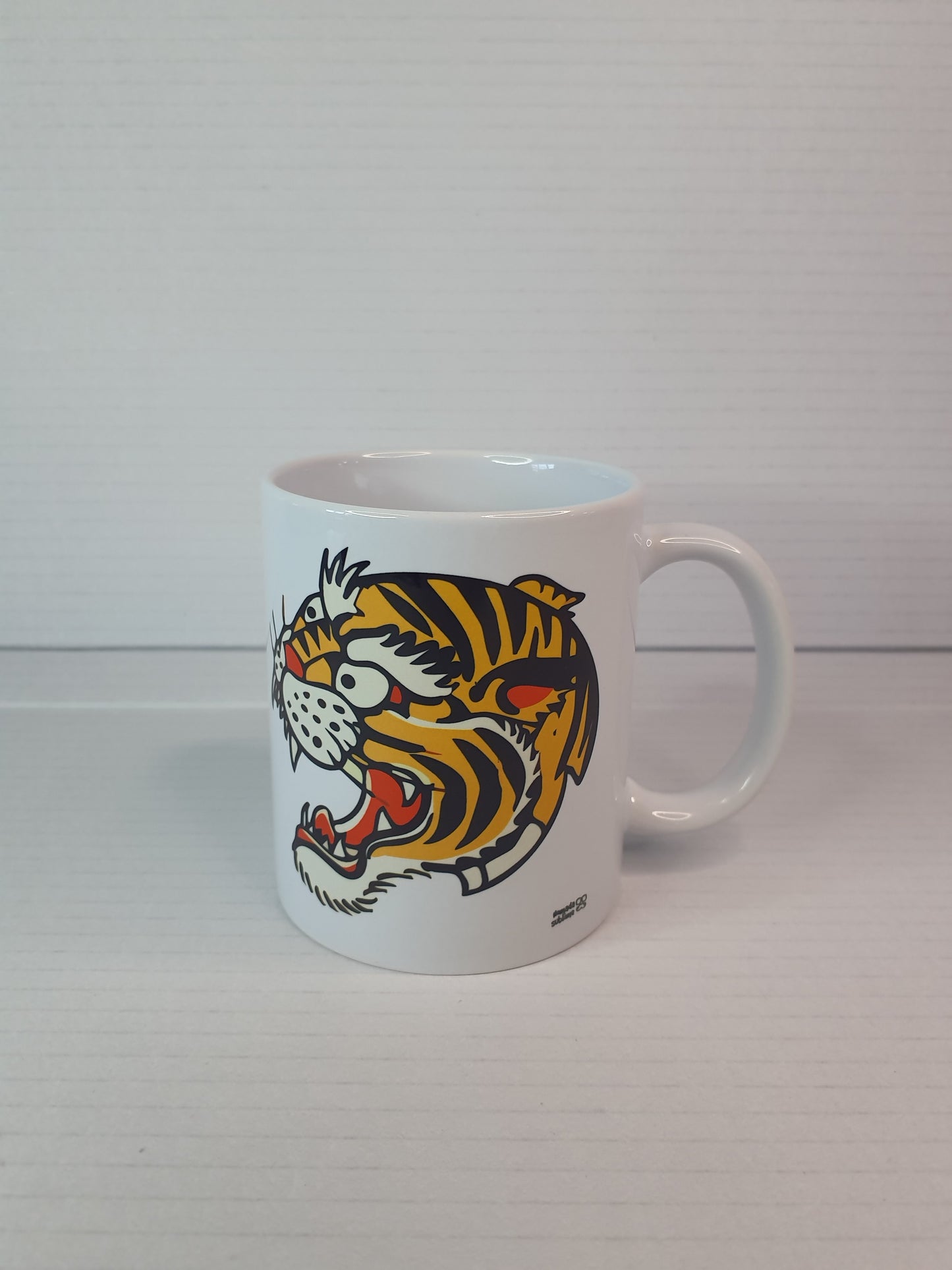Taza De Cerámica con diseño Old School Tigre Tradicional - nomadasublime