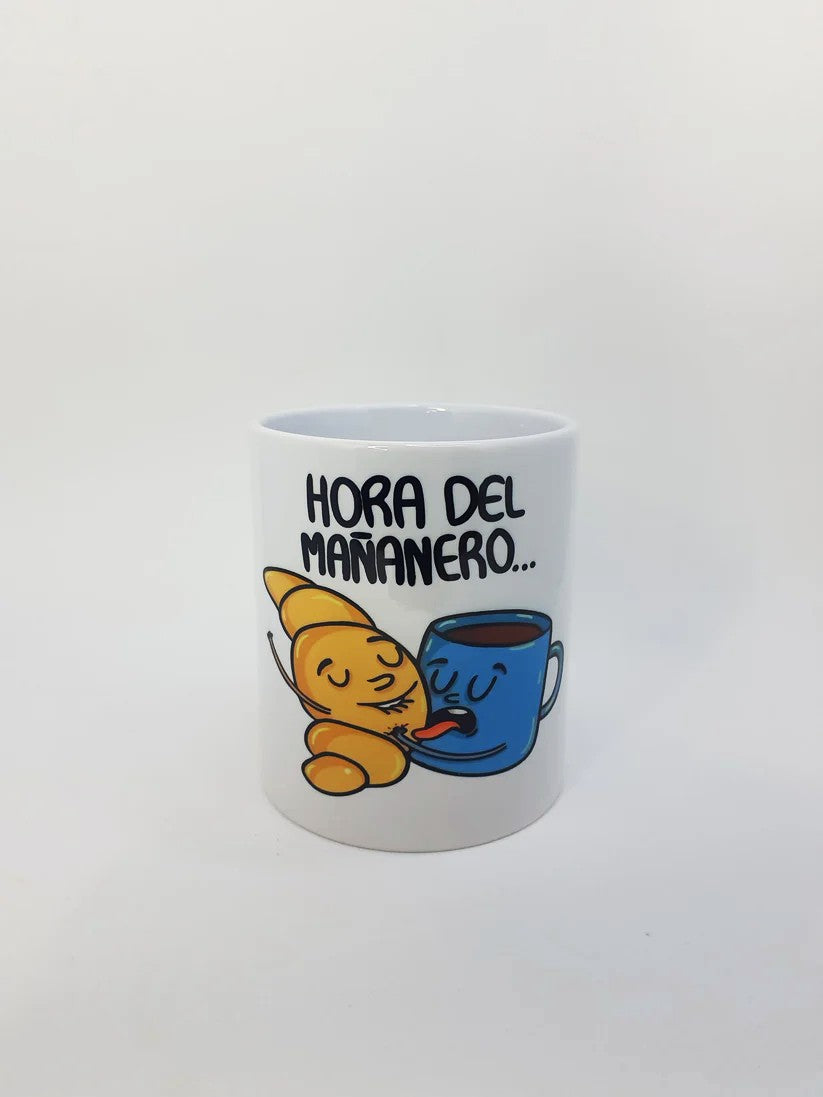 Taza Divertida "Hora del Mañanero" – Empieza el Día Con Humor y Actitud - nomadasublime