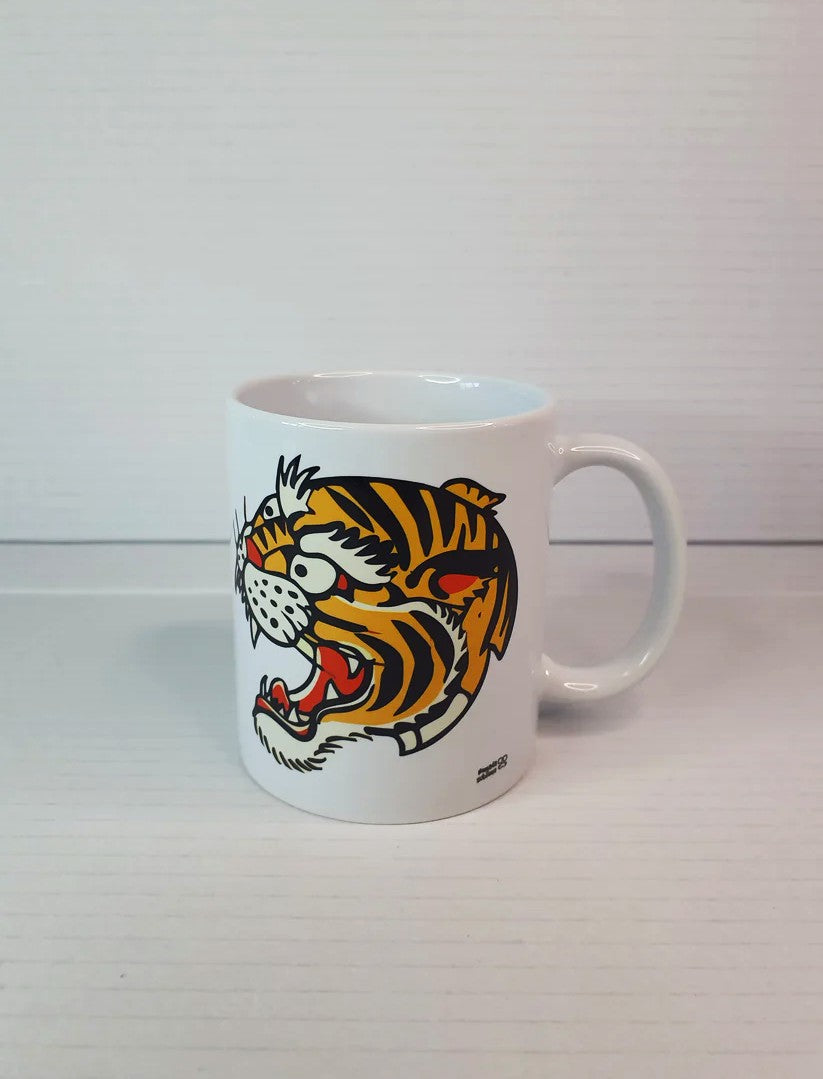 Taza De Cerámica con un diseño clasico del Old School - Tigre Tradicional - nomadasublime