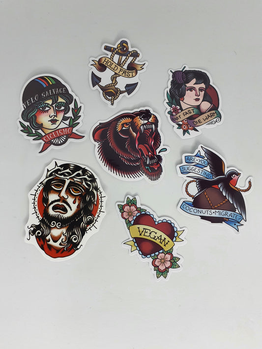 Pégatinas Tattoo Vieja Escuela