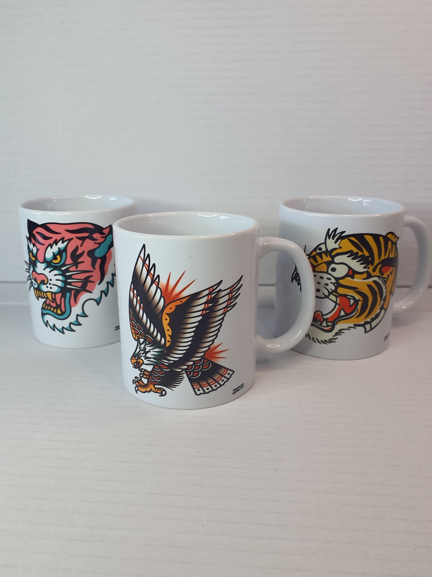 Pack de 3 Tazas Estilo "Old School" – Diseño Tradicional Tattoo