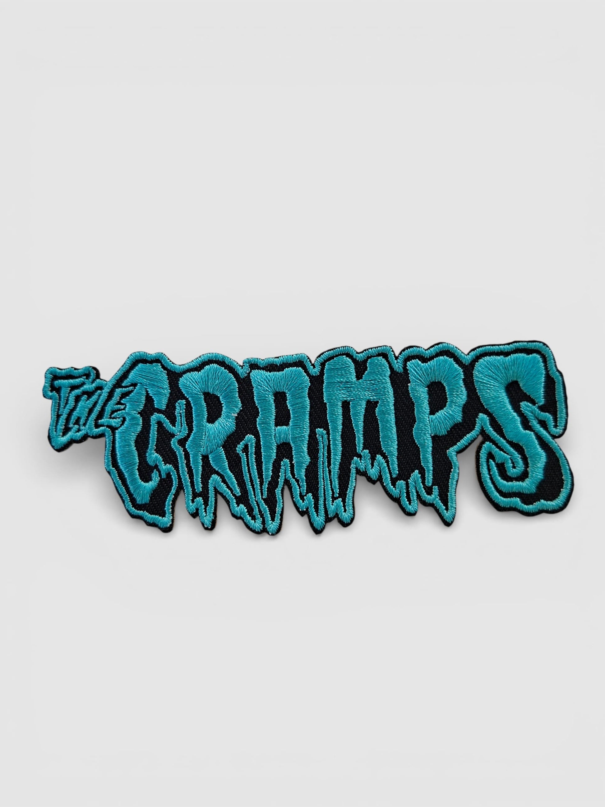 Parche azul turquesa the cramps, diseño vintage, ideal como regalo.