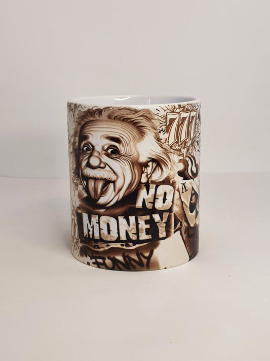 Taza Tattoo – Einstein Chicano Ilustrado blanco & negro - nomadasublime