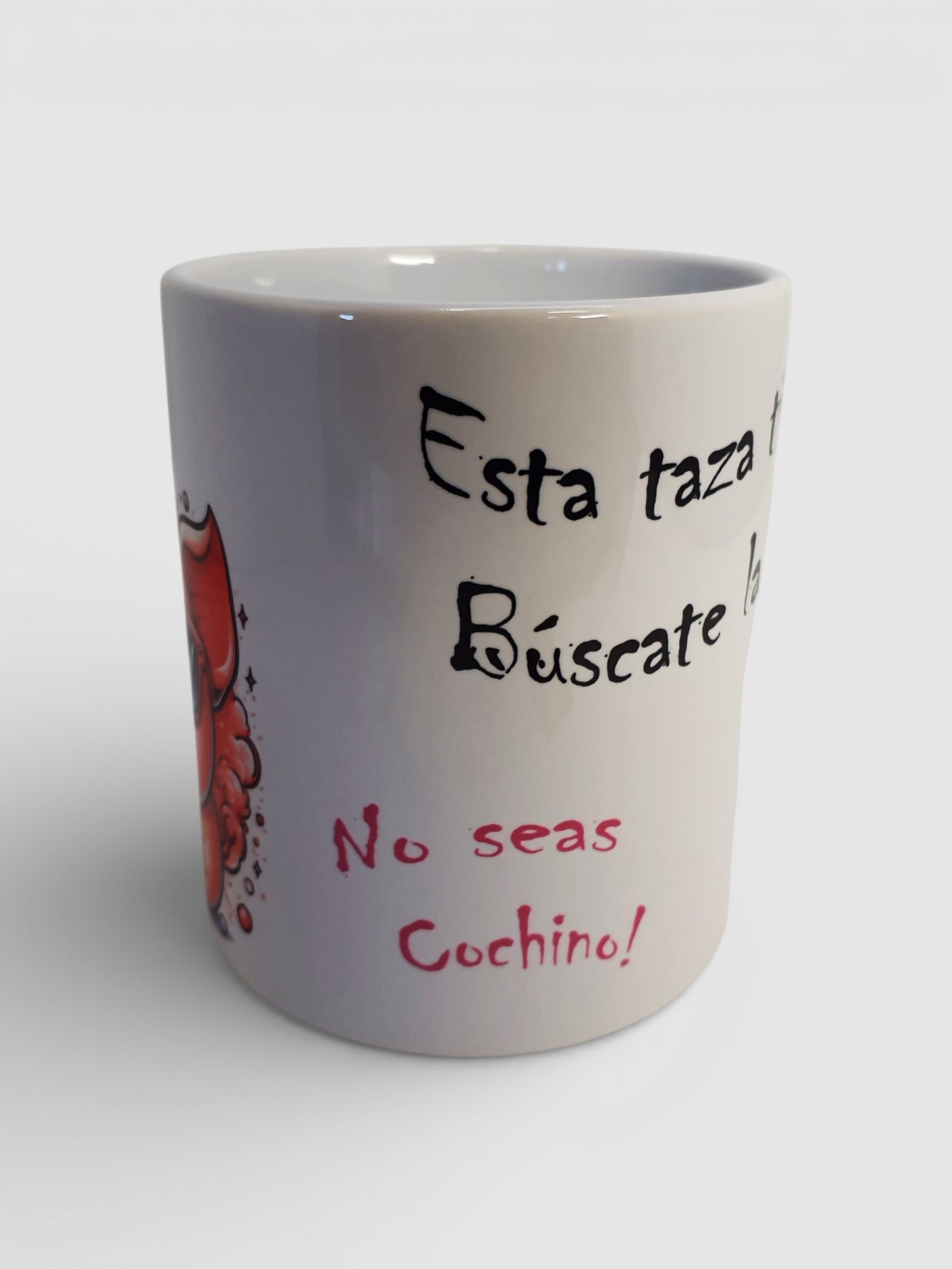 Taza original y divertida "Esta taza tiene dueño" con toque sarcástico.