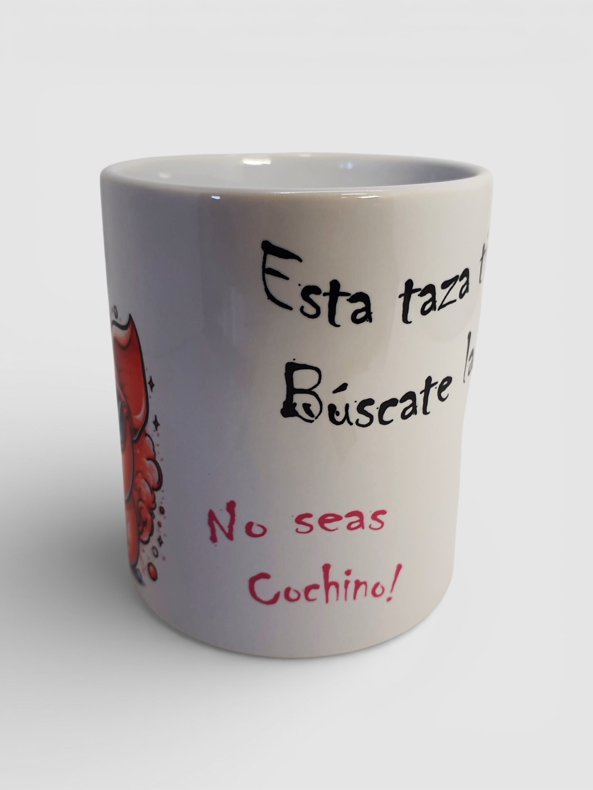 Taza original y divertida "Esta taza tiene dueño" con toque sarcástico.