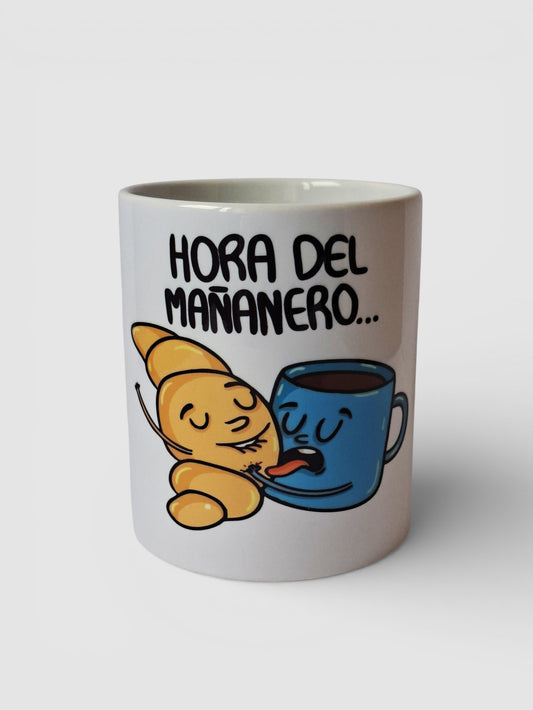 Taza Graciosa "Hora del Mañanero" – Empieza el Día Con Humor y Picardía.