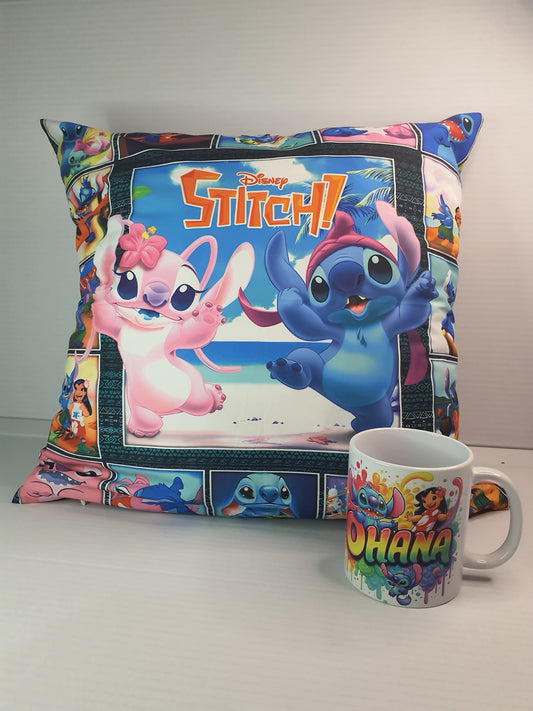 Pack Almohada + Taza – Alien Travieso Ohana - nomadasublime